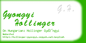 gyongyi hollinger business card